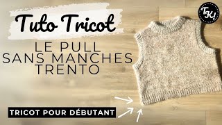 Apprenez à tricoter le pull sans manches Trento de Terrifiknits  accessible débutants [upl. by Ashwin782]