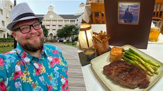 Disney’s Yachtsman Steakhouse 2021  New Favorite Disney Dessert amp One of The Best Steaks In Disney [upl. by Skier]