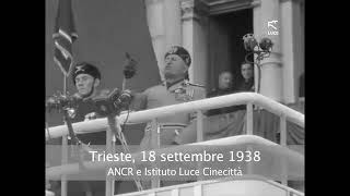 Il discorso di Mussolini a Trieste del 18 settembre 1938 [upl. by Stephenson]