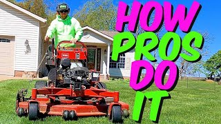 How To Do A Professional Lawn Care Service Start To Finish MOW LIKE A PRO [upl. by Shaylyn]