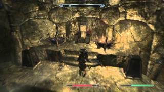 SKYRIM Ustengrav Depths Dragon Horn Caves Gameplay Commentary  Tutorial [upl. by Mcgraw]