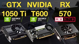 Geforce GTX 1050 Ti vs T600 vs RX 570 Gaming Test  1080p in 5 Games [upl. by Lenra]