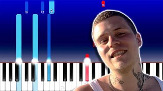 Ginseng Strip 2002  Yung Lean Piano Tutorial [upl. by Suinuj131]