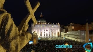 Suspenso en El Vaticano por la elección del Nuevo Papa 2013 negra la primera fumata del cónclave [upl. by Marney]