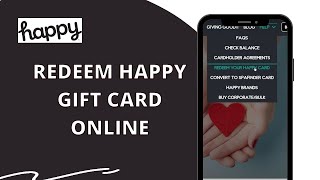 How to Redeem Happy Gift Card Online Happycardscom [upl. by Bagley]