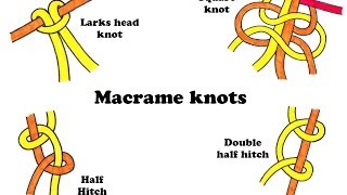 Basic macrame knots [upl. by Ayatan]