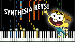 Big City Greens Theme Song on SYNTHESIA KEYS [upl. by Aeet550]