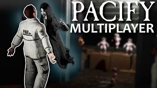 DEMON GIRL CHASES US  Pacify Multiplayer Gameplay  New Horror Game [upl. by Shelden347]