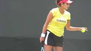 Sania Mirza Practice in Slow Motion [upl. by Kussell]