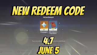 New Redeem code  June 5 Genshin Impact 47 [upl. by Romeo157]