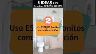 ✅ ¿Como REMODELAR un BAÑO PEQUEÑO con POCO DINERO 💰  5 tips  sin obra azulejos decorar repisas [upl. by Metzger]