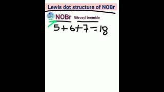 Lewis dot structure of NOBr  nitosyl bromide [upl. by Leahcimnoj183]