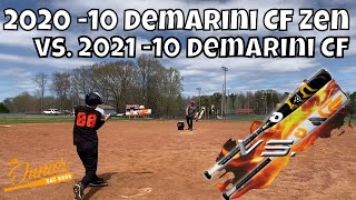 2020 CF Zen vs 2021 CF  Broken in USSSA 10 Bat vs Fresh Out of Wrapper Bat [upl. by Fanya]