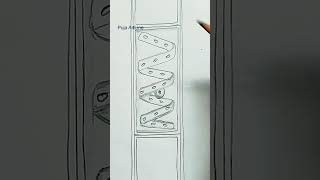 How To Draw SpirogyraSpirogyra DiagramBiology classLabeled Science project viral shorts algae [upl. by Atalayah]