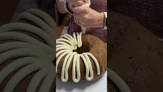 How to frost a Bundt cake the easy way bundtcake cake cakedecorating momlife frosting recipes [upl. by Zipporah]