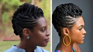 Styled by westNDNbeauty Twist Roll amp Braid Natural Hair Updo Tutorial [upl. by Noyr905]