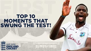 Top 10 Moments That Swung The First Test  England v West Indies 2020  England Cricket [upl. by Teerpnam188]