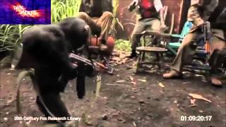 Chimp With AK47 Shoots at Soldiers [upl. by Refannej]