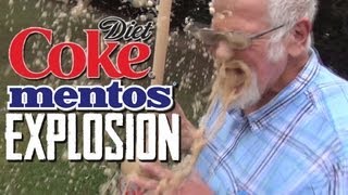 Diet Coke amp Mentos Explosion [upl. by Hogen]