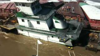 Saving the MV Francis on the MV Helen Merrill in St Louis [upl. by Rhyner]