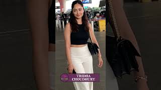 TRIDHA CHOUDHURY FLYING FROM MUMBAI SPOTTED AT AIRPORT [upl. by Mixie460]