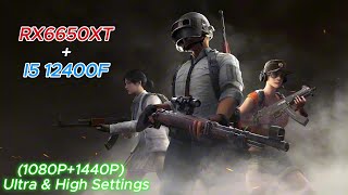 PUBGPC on RX6650XT  i512400f  Multiple Settings on Both 1440p amp 1080p [upl. by Borlase127]