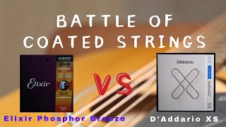 DAddario XS vs Elixir Phosphor Bronze Acoustic Guitar Strings Comparison [upl. by Aneeuqahs]