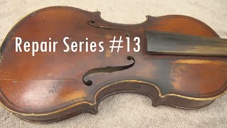 Repair Series 13  Broken violin  GiveAway Fiddlerman Strings  ASMR [upl. by Nadabus]