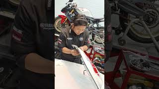 Installing Carbon Fiber Winglet Yamaha R7 [upl. by Emoraj]