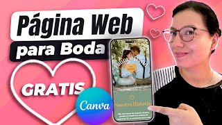 Cómo hacer una página WEB para INVITACIÓN de BODA Gratis en español ❤️ 2024 [upl. by Biel]