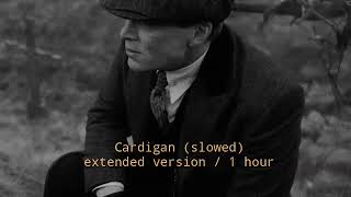 Cardigan slowed  Looped best part and sound instrumental  extendend song 1 hour [upl. by Ylirama]