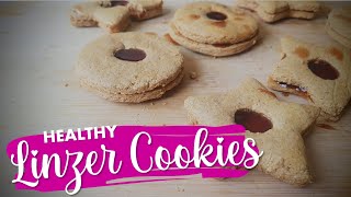 HEALTHY LINZER COOKIES  Jam Sandwich Cookie Recipe  Edible Christmas Gifts [upl. by Molton]