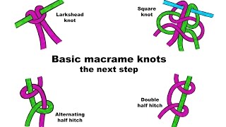 Basic macrame knots the next step [upl. by Attoynek]