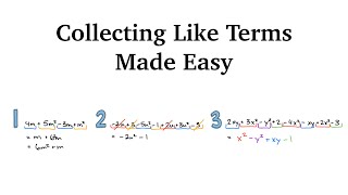 Collecting Like Terms Made Easy Simplify Algebraic Expressions StepbyStep [upl. by Euphemiah]