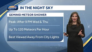 Geminid meteor shower peaks Wednesday night [upl. by Yboj603]