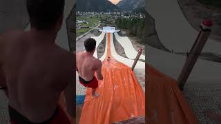 We turned a Ski Jump ramp into a Huge Slip’N’Slide [upl. by Garges5]