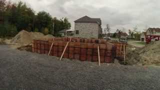 TimeLapse construction de maison unifamiliale neuve à TroisRivière Le solage [upl. by Lashonda]