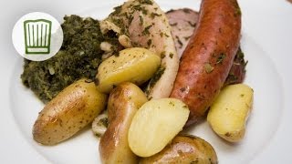 Grünkohl mit Kasseler Mettwürstchen und Kartoffeln chefkoch [upl. by Aikehs]