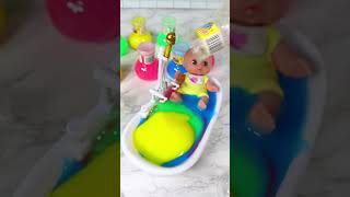 Satisfying with Unboxing amp Review Miniature Slime Bath Set Toys Video  ASMR Videos [upl. by Ayoral]