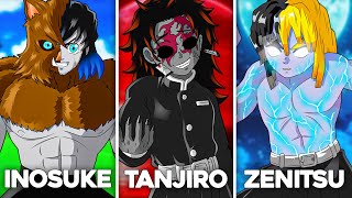 WHAT IF The Main Trio TURNED Into Demons Inosuke Zenitsu Tanjiro [upl. by Casavant]