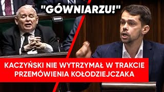 Kaczyński nie wytrzymał szarży Kołodziejczaka quotGówniarzuquot [upl. by Carbo]