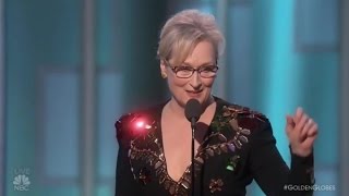 Meryl Streep powerful speech at the Golden Globes 2017 [upl. by Horatio]