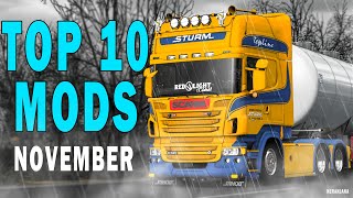 TOP 10 ETS2 MODS  NOVEMBER 2023  Euro Truck Simulator 2 Mods [upl. by Nauht49]