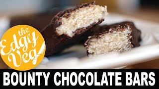 Vegan Recipe Bounty Bars  Mounds Recipe  The Edgy Veg [upl. by Nigen]