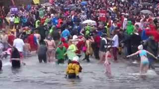 2015 Loony Dook New Year’s Day South Queensferry Near Edinburgh Scotland [upl. by Eenattirb]