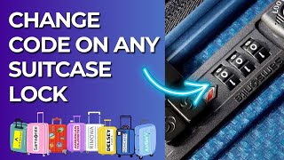 How to Set and Change Code on ANY Suitcase Lock Samsonite Aristocrat Delsey and other [upl. by Yahska359]