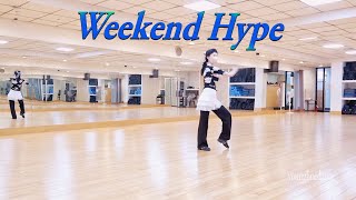 Weekend Hype linedance  Cho Jo Kinser Hayley Wheatley amp Chloé Ourties [upl. by Kirwin]