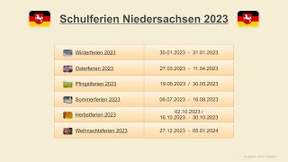 Schulferien Niedersachsen 2023 [upl. by Nylaroc]