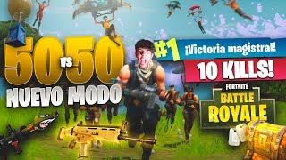 MI PRIMERA PARTIDA EN EL NUEVO MODO DE FORTNITE 50 VS 50  Agustin51 [upl. by Atiuqin]