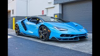 Lamborghini Centenario 770HP ANGRY BULL Start up SOUND Drive Interior Exterior at Lamborghini Miami [upl. by Brouwer]